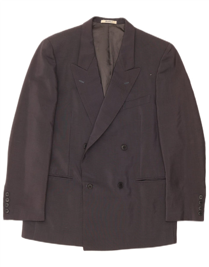 Profilo Herren-Blazer mit 3/4-Ärmeln, zweireihig, UK 38, Mittelgrau