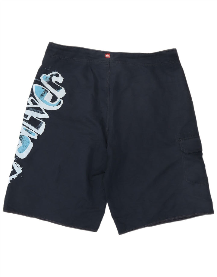Quiksilver Herren-Badeshorts mit Grafik, groß, marineblaues Polyester