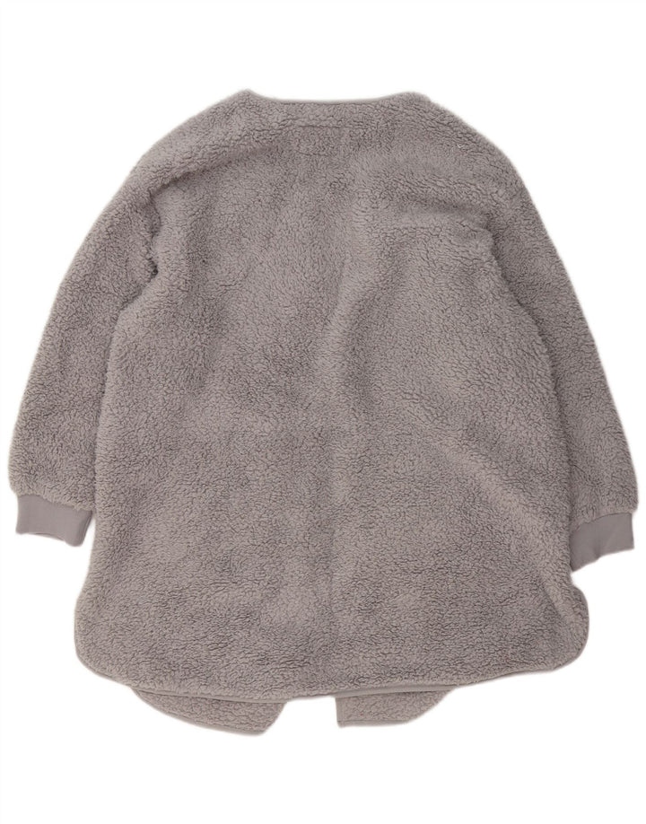 Marks & Spencer Damen Übergroßer offener Fleecemantel UK 16 Large Grau
