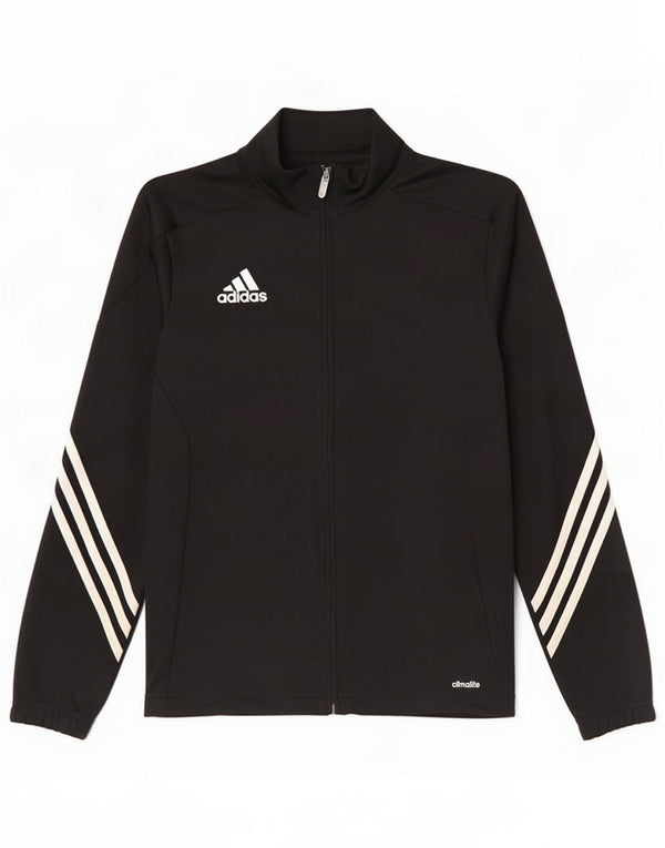 Adidas Jungen Climalite Trainingsanzug Top Jacke 13–14 Jahre Schwarz Polyester