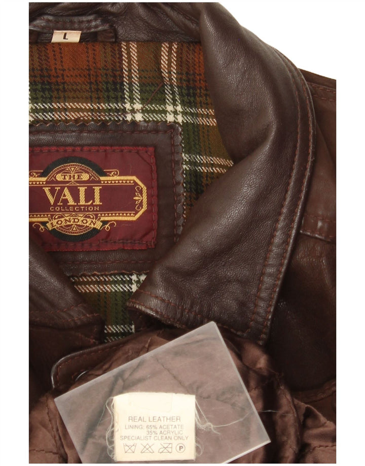 Vali Collection Herren-Lederjacke, UK 40, großes braunes Leder