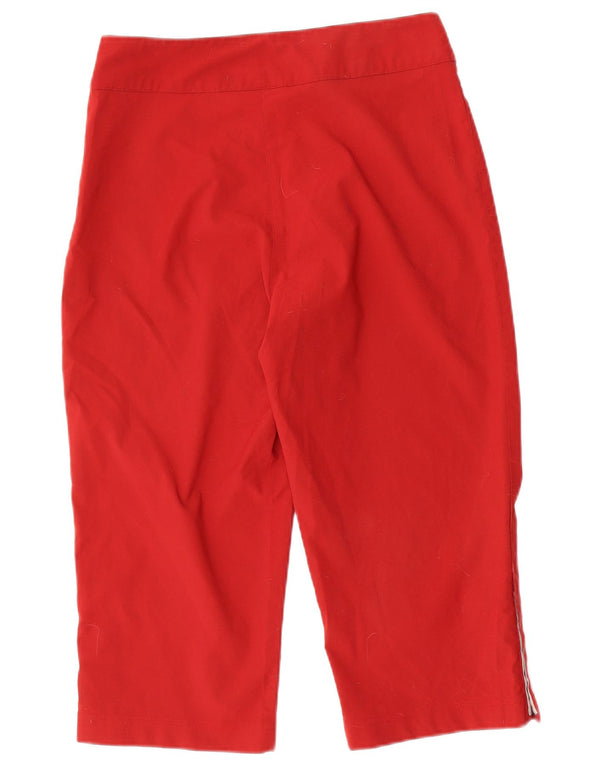 Adidas Damen Caprihose UK 14 Large W30 L19 Rot Polyester