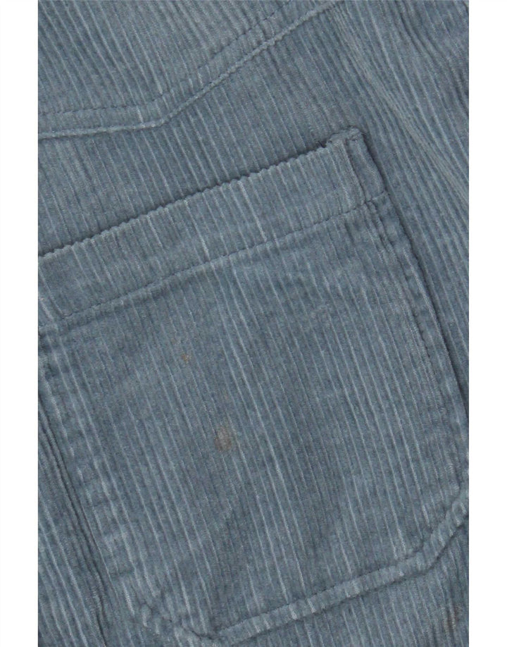 Zara Damen Übergroßes Cordhemd UK 14 Mittelblaue Baumwolle