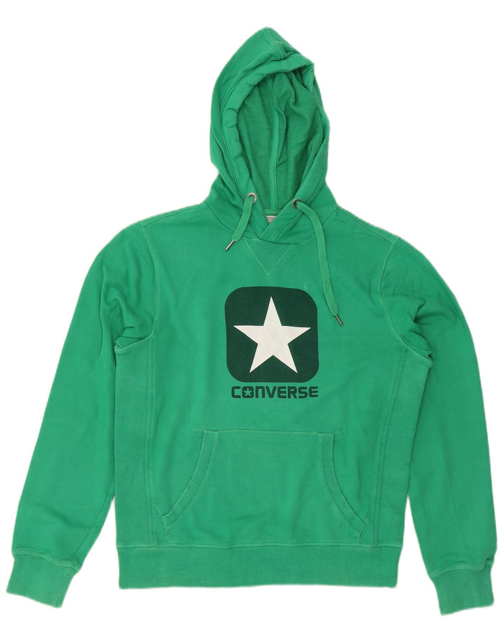 Converse Herren-Kapuzenpullover mit Grafik, mittelgrüne Baumwolle