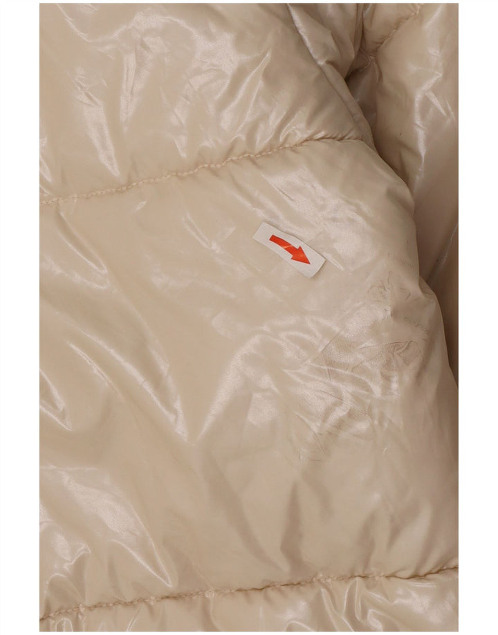 Benetton Damen Wattierte Jacke UK 18 XL Beige Polyamid