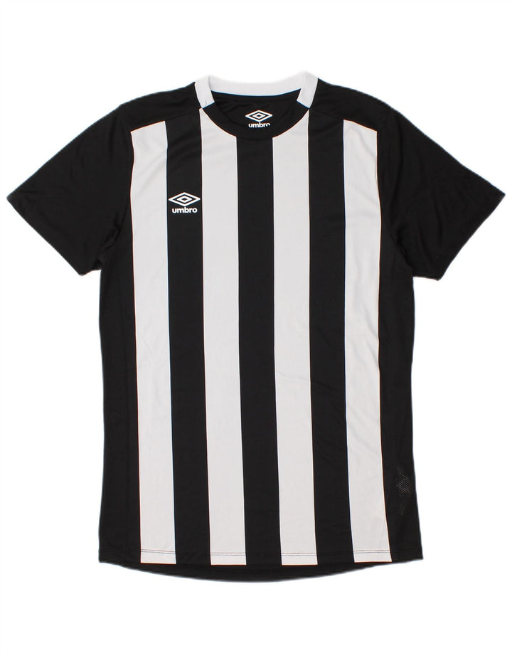 Umbro Herren T-Shirt Top Small Schwarz gestreift Polyester