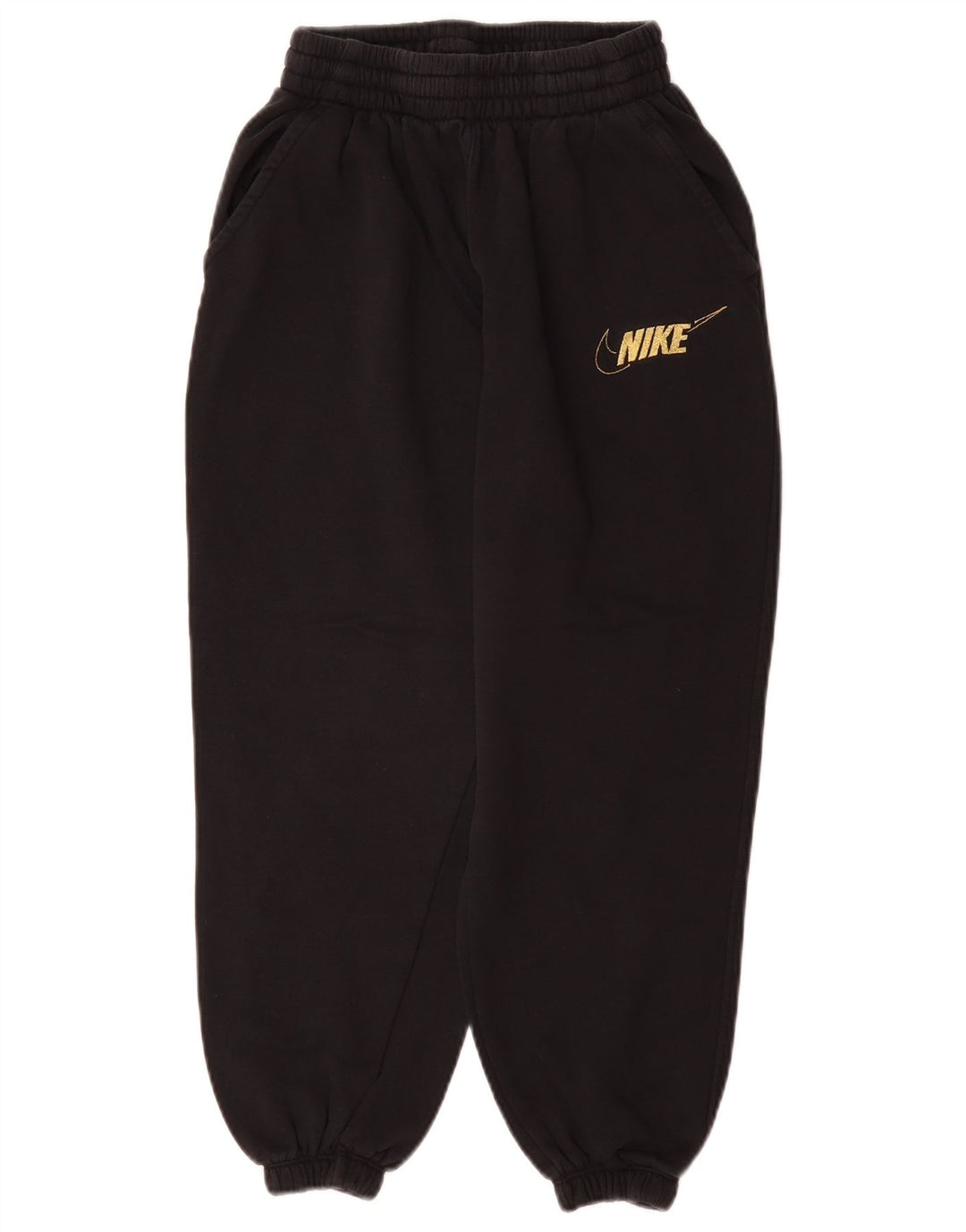 NIKE Boys Tracksuit Trousers Joggers 10-11 Years Medium  Black Cotton