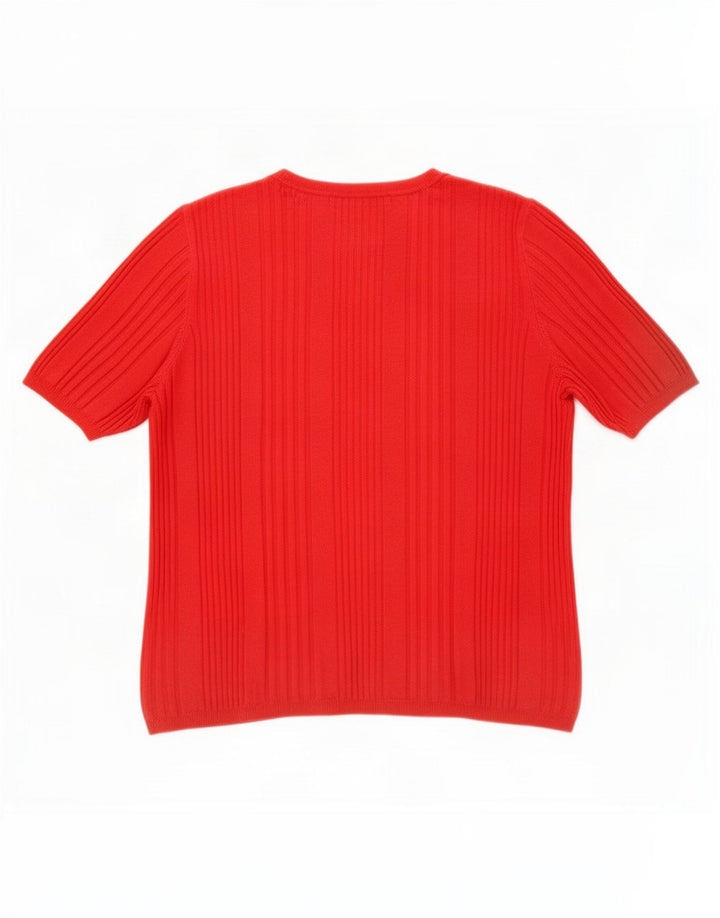 Marks & Spencer Damen T-Shirt Top UK 12 Mittelrote Viskose