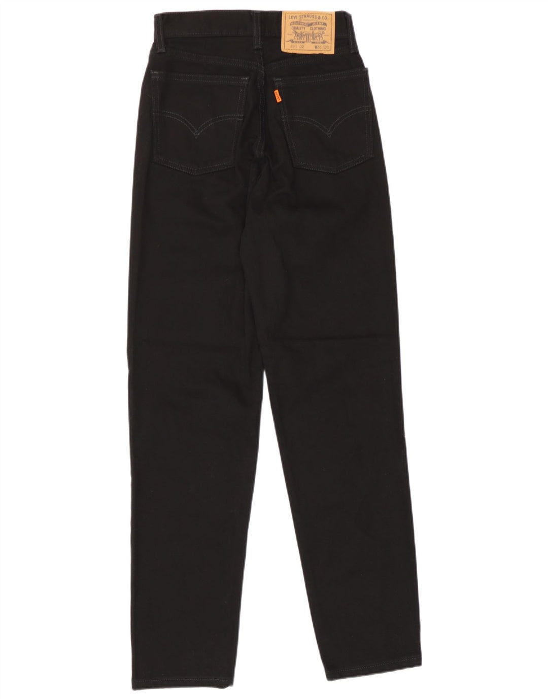 Levi's Damen 891 Tapered Jeans W26 L30 Schwarze Baumwolle