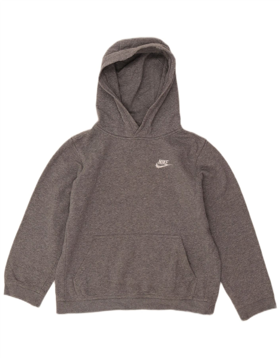 NIKE Kapuzenpullover für Jungen, Standard-Passform, 12–13 Jahre, Größe L, Grau, Baumwolle