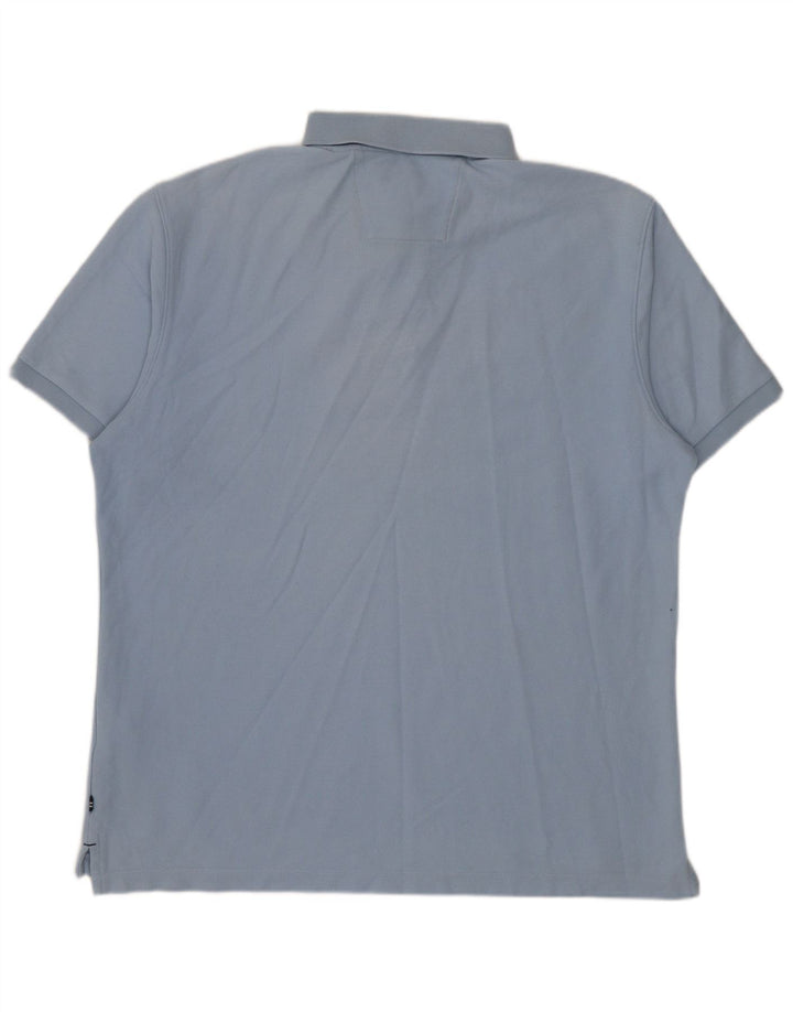 Nautica Herren-Poloshirt, groß, blaue Baumwolle