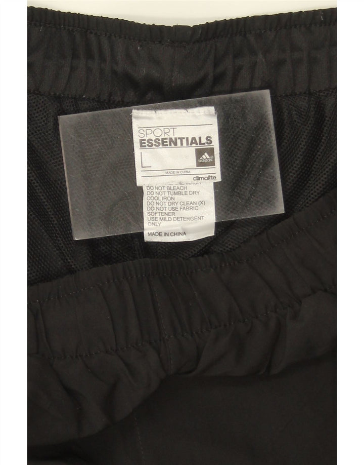 ADIDAS Mens Climalite Tracksuit Trousers Large Black Polyester