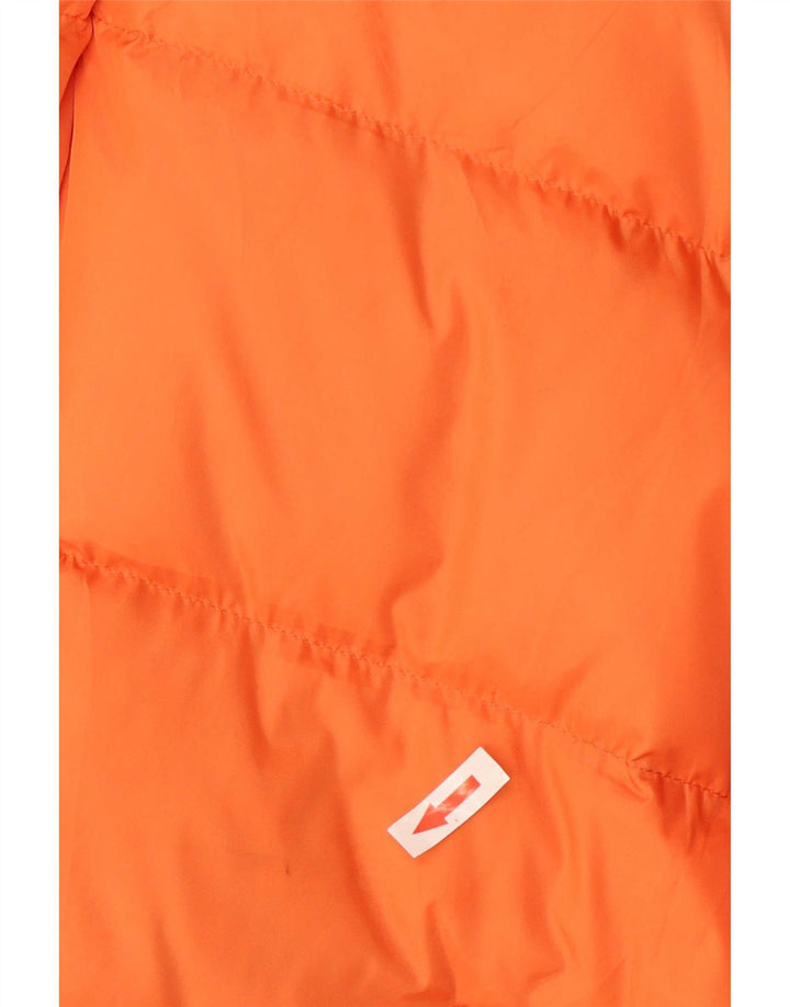 Benetton Herren Wattierte Jacke UK 40 Large Orange Polyamid