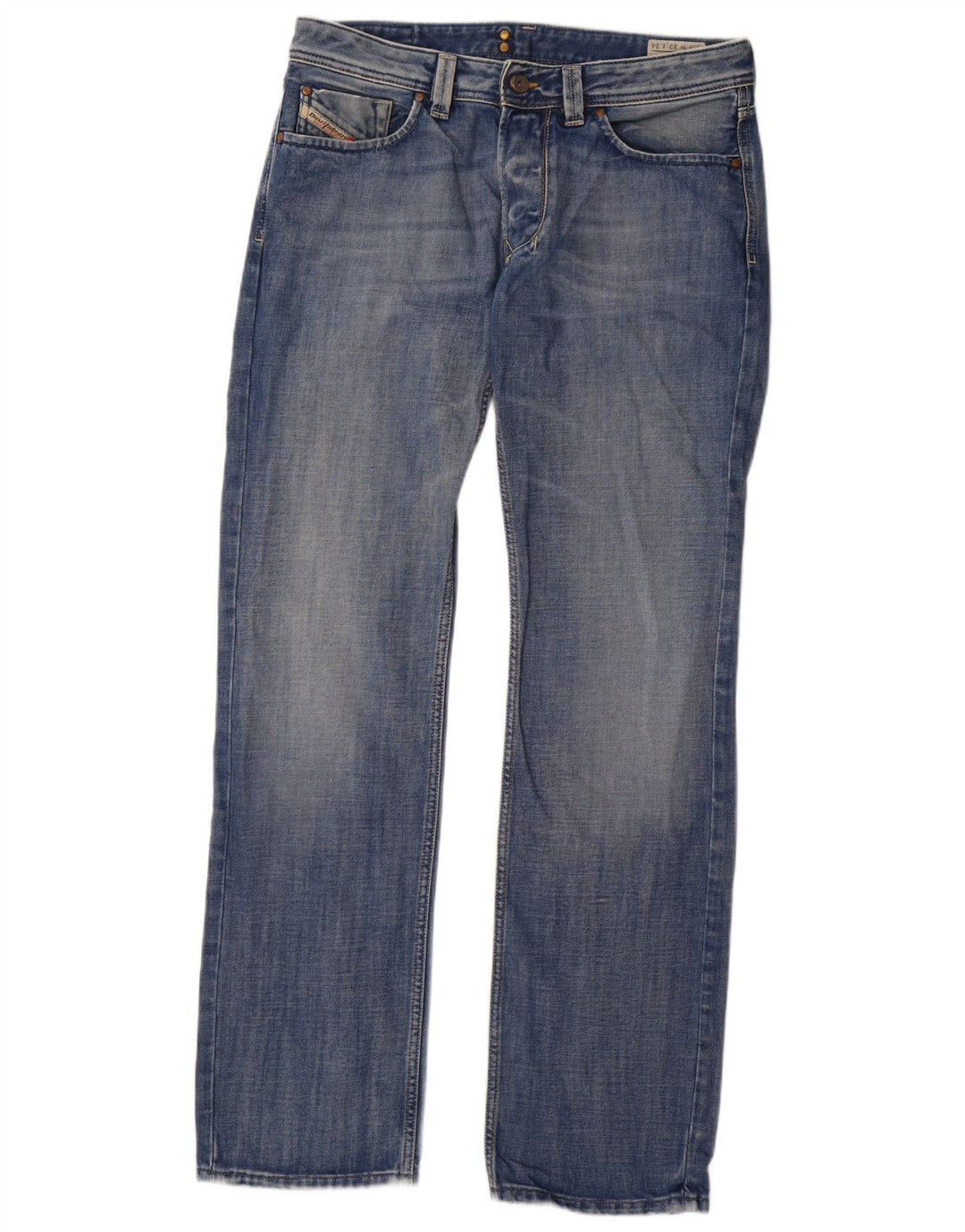 Diesel Herren Larkee Straight Jeans W32 L34 Blaue Baumwolle