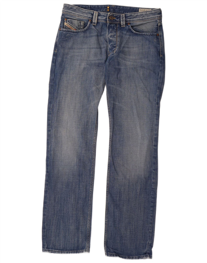 Diesel Herren Larkee Straight Jeans W32 L34 Blaue Baumwolle