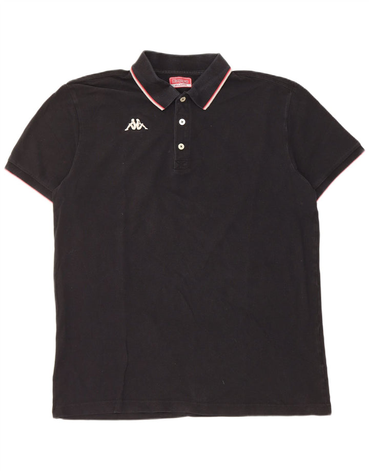 Kappa Herren Poloshirt 2XL Schwarz Baumwolle