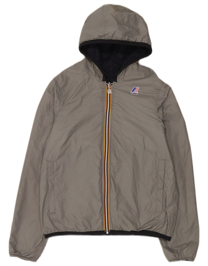K-Way Reversible Damen-Regenjacke mit Kapuze, UK 14, Mittel, Marineblau, Polyamid