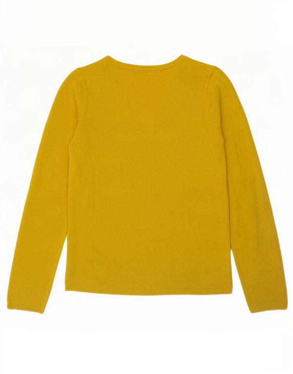 Marks & Spencer Damen-Pullover mit V-Ausschnitt, Gr. 10, Small, Gelb, Acryl