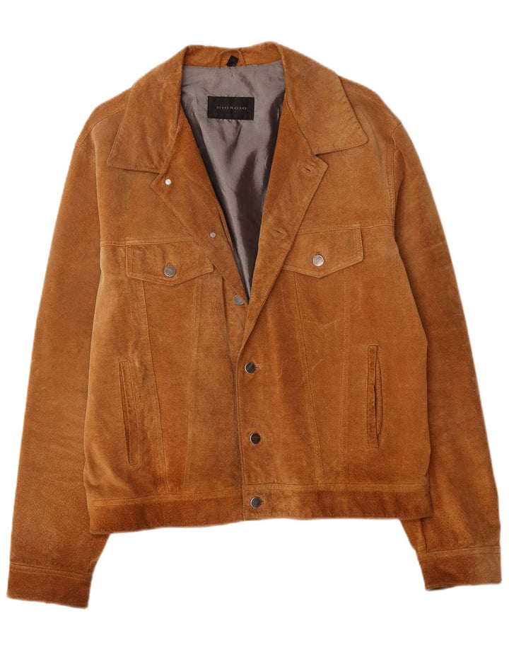 Vintage Herren Wildlederjacke UK 42 XL Braunes Leder