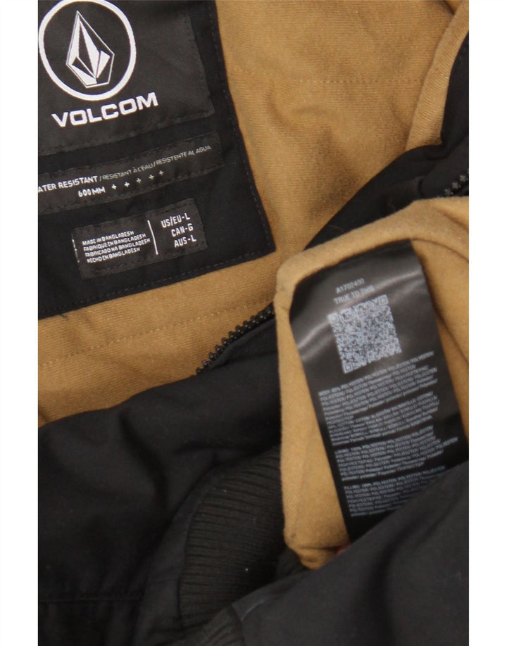 Volcom Herren Bomberjacke mit Kapuze UK 40 Large Schwarz Polyester