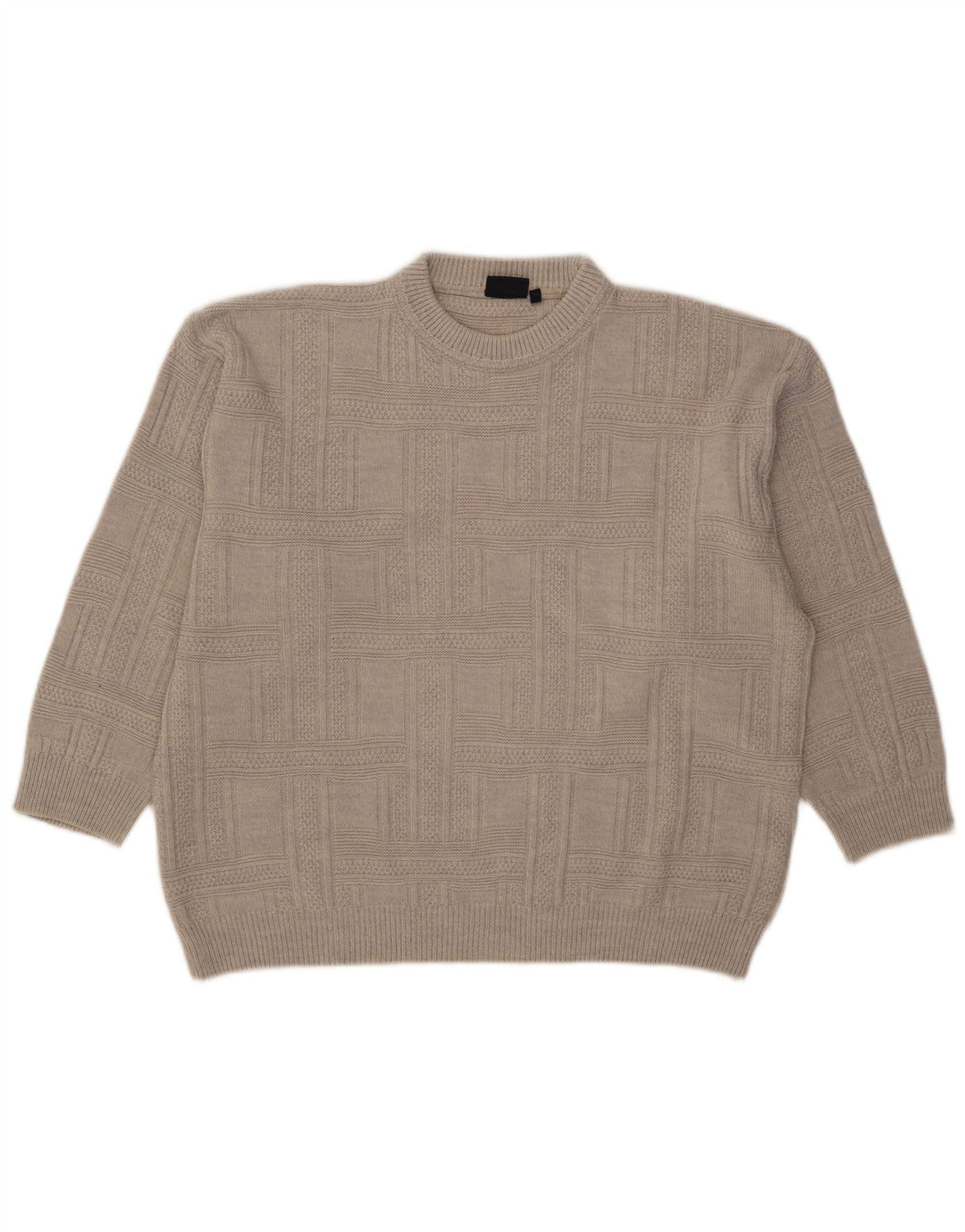 Nick Taylor Herren-Pullover mit Rundhalsausschnitt, XL, graues Acryl
