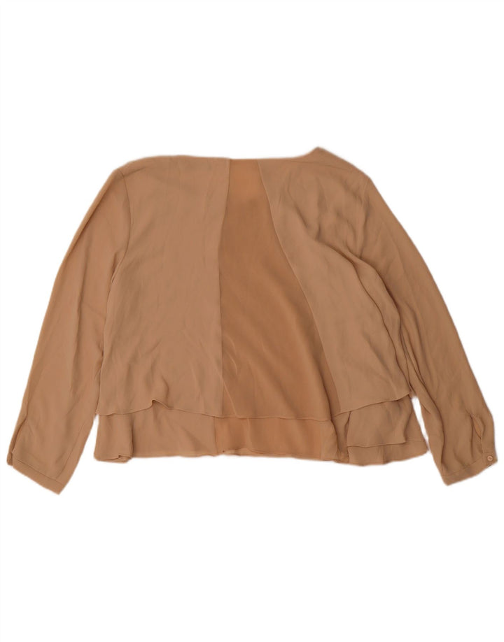Zara Damen Hemdbluse UK 18 XL Beige Polyester