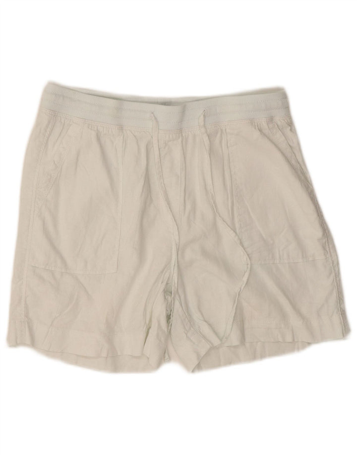 MARKS & SPENCER Damen Chinoshorts UK 10 Small W28 Weißer Farbblock