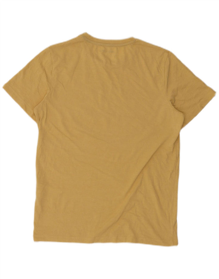 JACK & JONES Herren Denizen Graphic T-Shirt Top Small Gelb Baumwolle