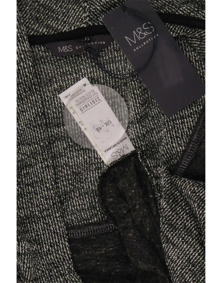 Marks & Spencer Offener Damen-Cardigan-Pullover UK 18 XL Grau Polyester
