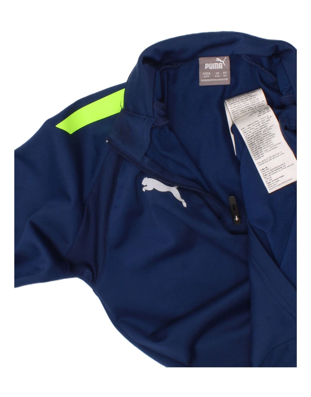 Puma Jungen-Pullover-Trainingsoberteil mit Reißverschluss, 5–6 Jahre, Blau