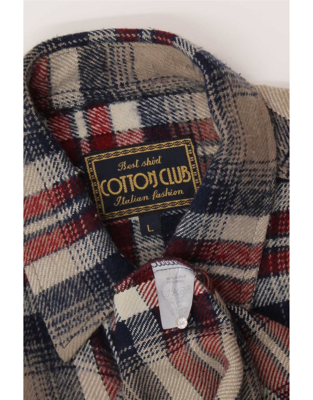Cotton Club Herren-Overshirt-Hemd, groß, mehrfarbig, kariert, Acryl