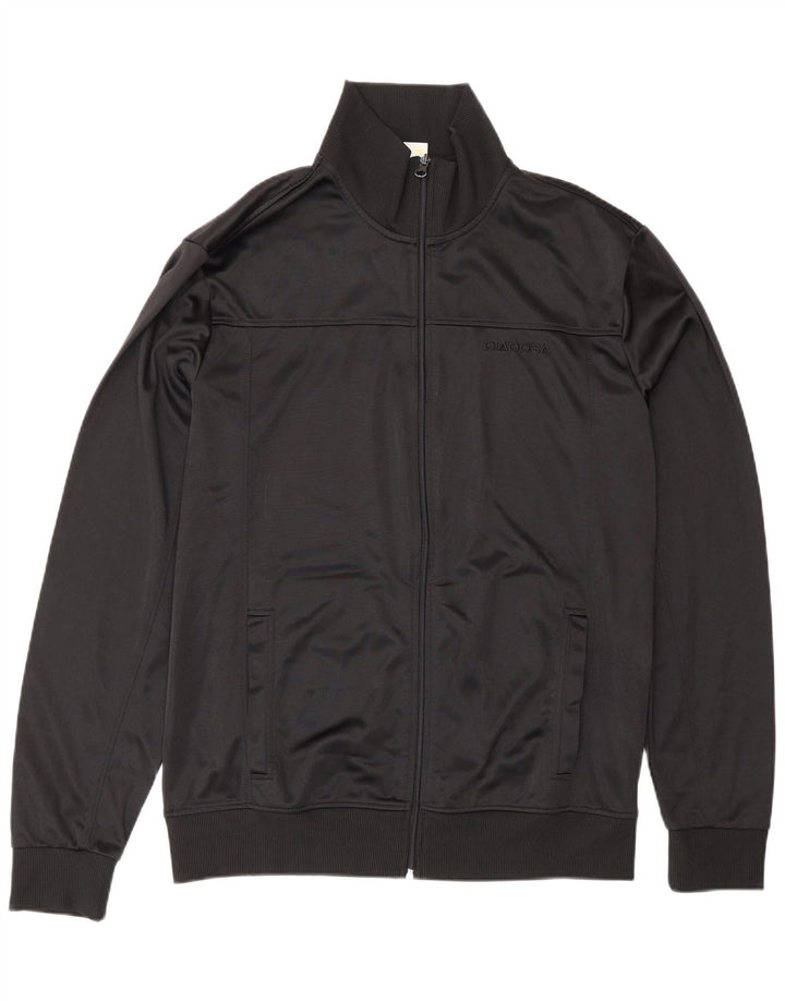 Diadora Herren-Trainingsanzug-Oberteil, Jacke, XL, Schwarz, Polyester