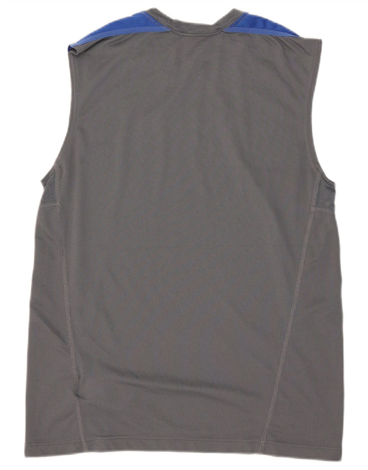 Nike Herren Dri Fit Weste Top Mittelgraues Colourblock-Polyester