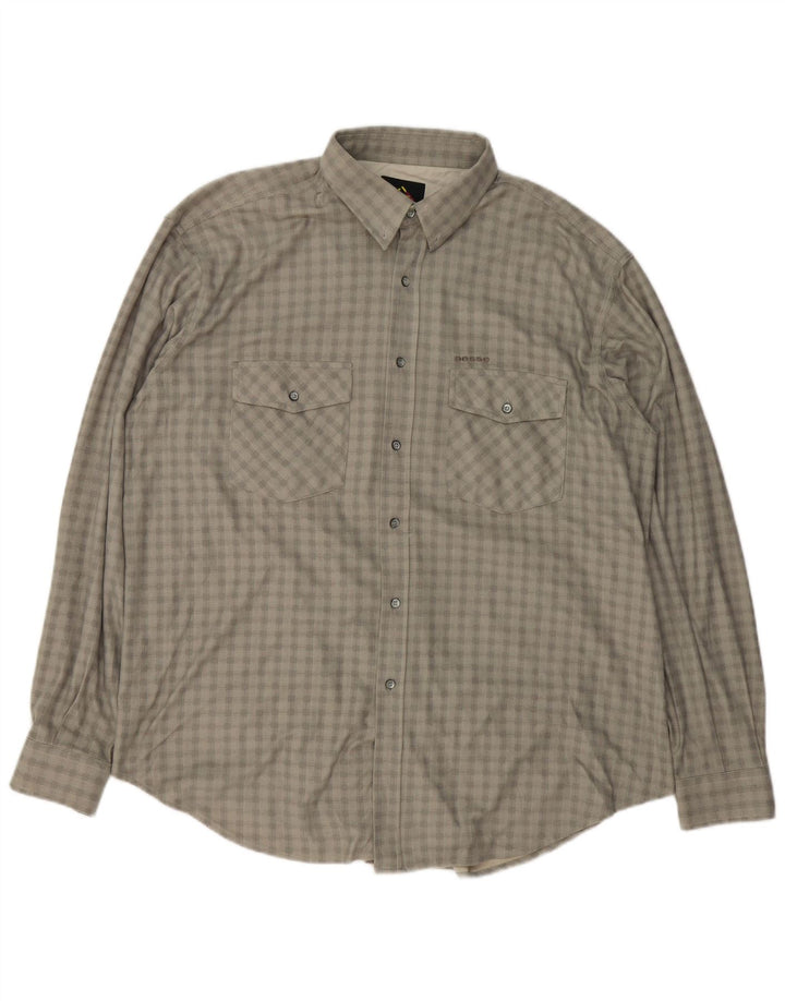 Aesse Herrenhemd 2XL Grau Gingham