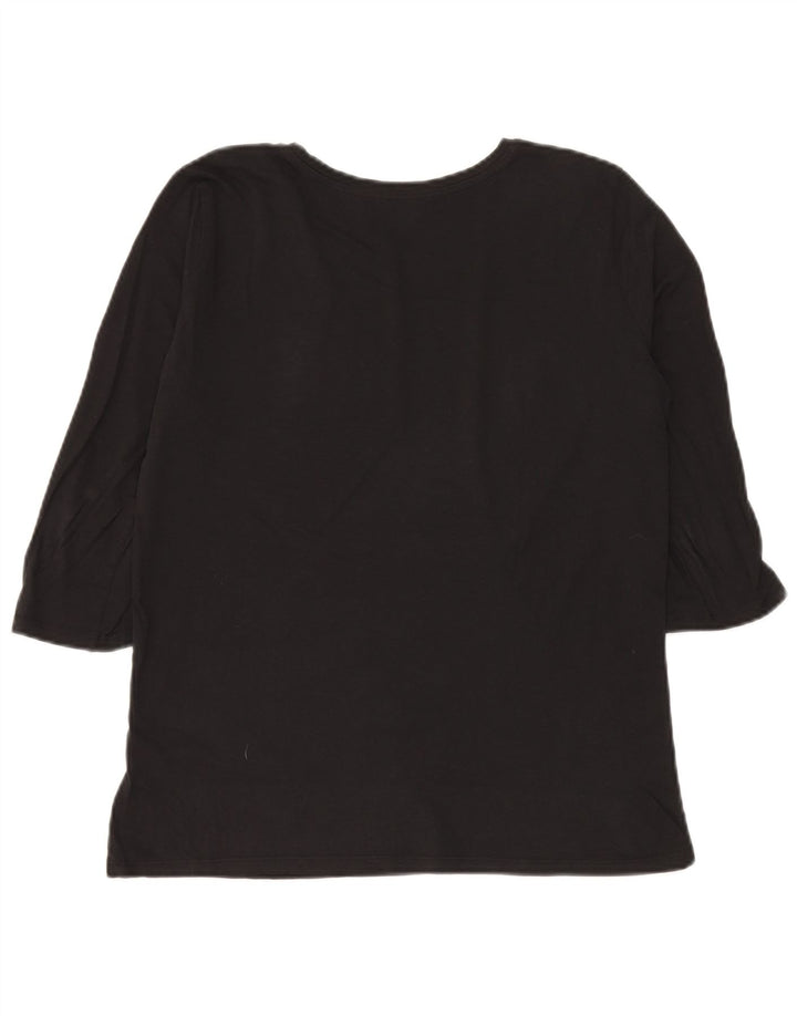Marella Damen EMME Graphic Top 3/4 Ärmel UK 12 Medium Schwarz