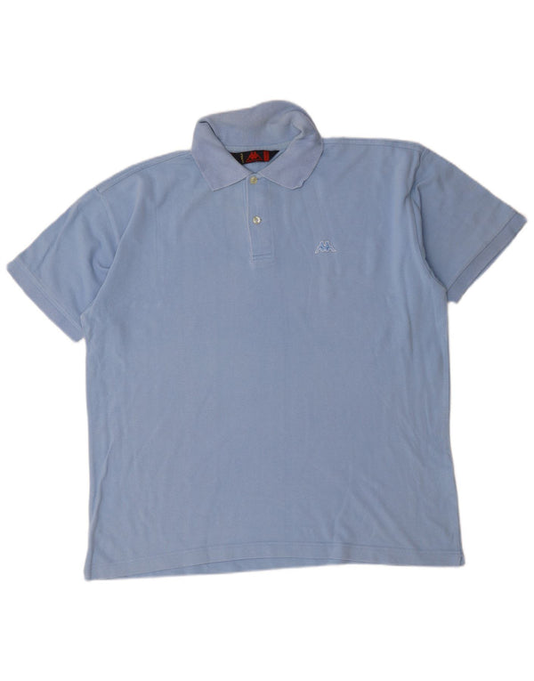 Kappa Herren Poloshirt 2XL Blau Baumwolle