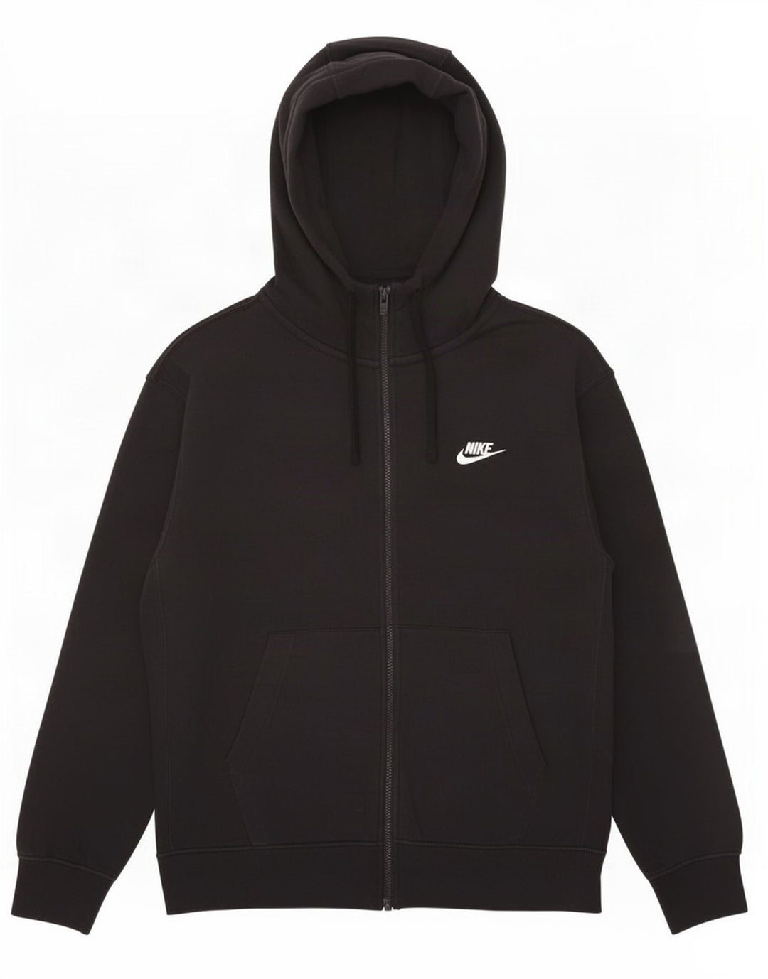 Nike Herren-Kapuzenpullover mit Reißverschluss, mittelschwarz, Baumwolle