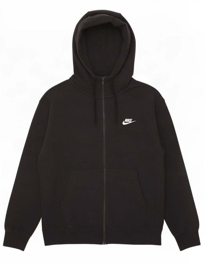 Nike Herren-Kapuzenpullover mit Reißverschluss, mittelschwarz, Baumwolle
