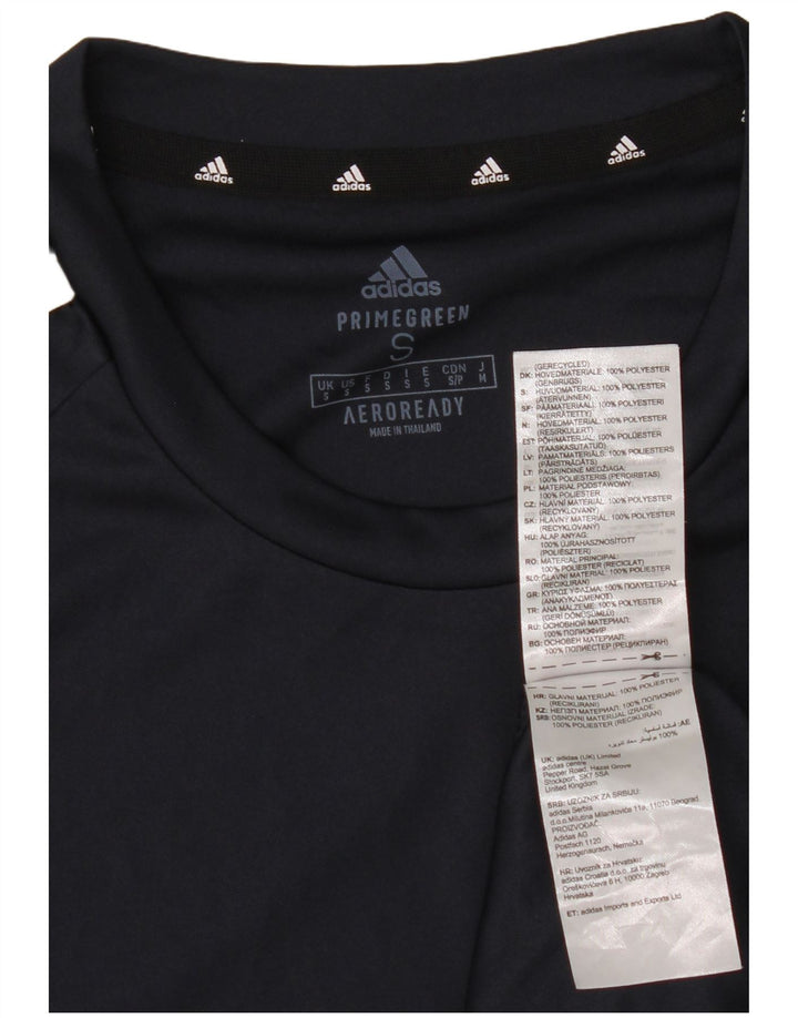 Adidas Herren T-Shirt Top Small Marineblau Polyester
