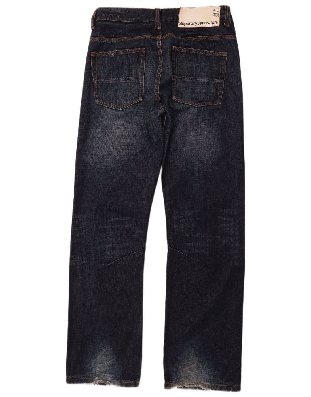 SUPERDRY Herren Straight Jeans W32 L33 Blaue Baumwolle