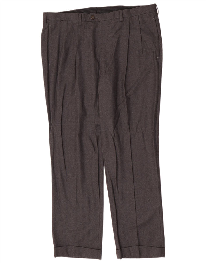 Kiton Mens Pegged Suit Hose IT 52 XL W38 L30 Grau
