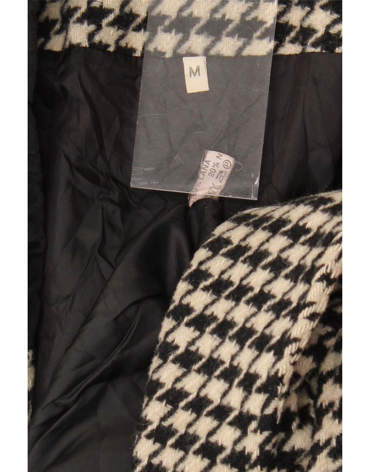 VINTAGE Damen-Blazer in Übergröße, Gr. 14, Mittelschwarz mit Hahnentrittmuster