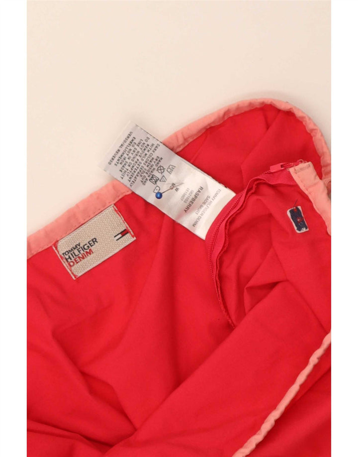 Tommy Hilfiger Damen-A-Linien-Rock, mittelgroß, W34, rote Baumwolle