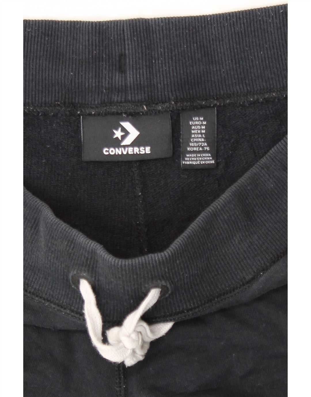 Converse Damen Sportshorts UK 14 Mittelschwarze Baumwolle