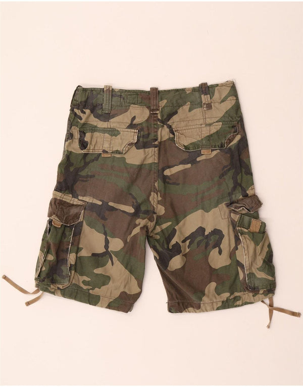 Jack & Jones Herren Cargoshorts Medium W32 Khaki Camouflage Baumwolle