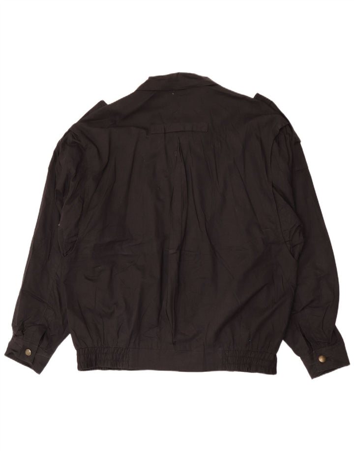 C & A Herren-Militär-Bomberjacke, EU 54, 2XL, schwarze Baumwolle