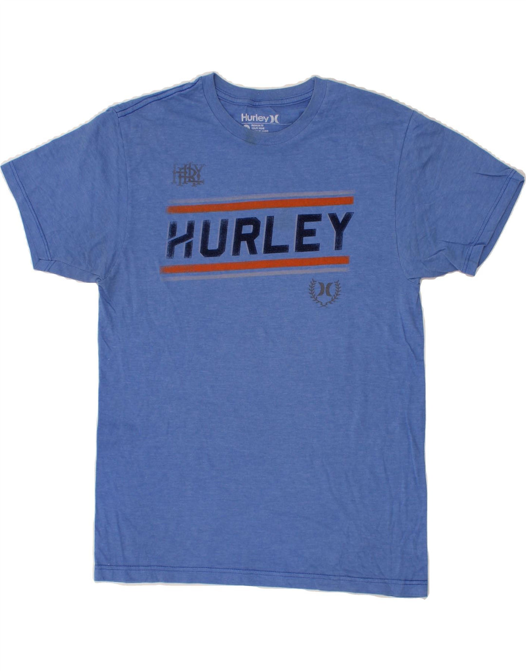 HURLEY Mens Premium Fit Graphic T-Shirt Top Medium Blue Cotton Vintage Hurley and Second-Hand Hurley from Messina Hembry 