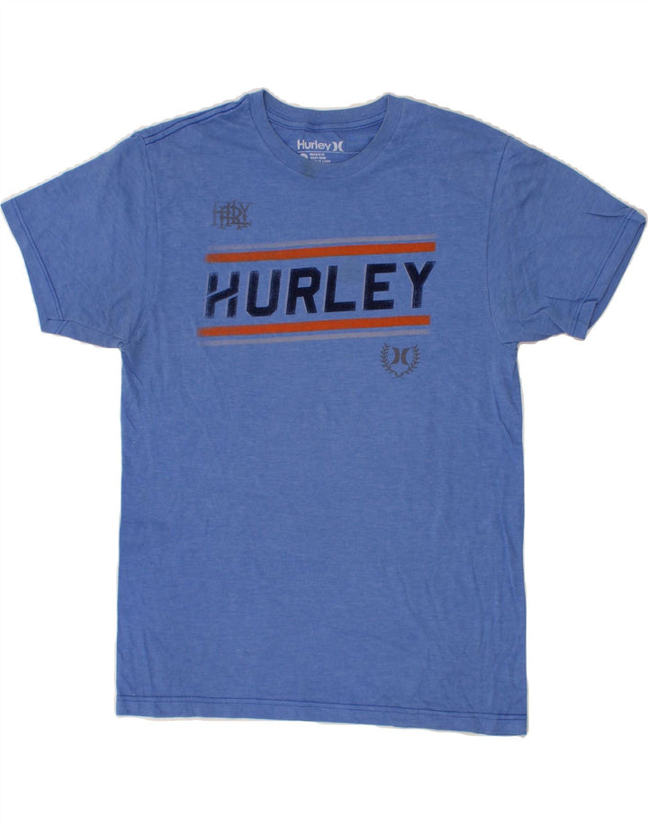 HURLEY Mens Premium Fit Graphic T-Shirt Top Medium Blue Cotton Vintage Hurley and Second-Hand Hurley from Messina Hembry 