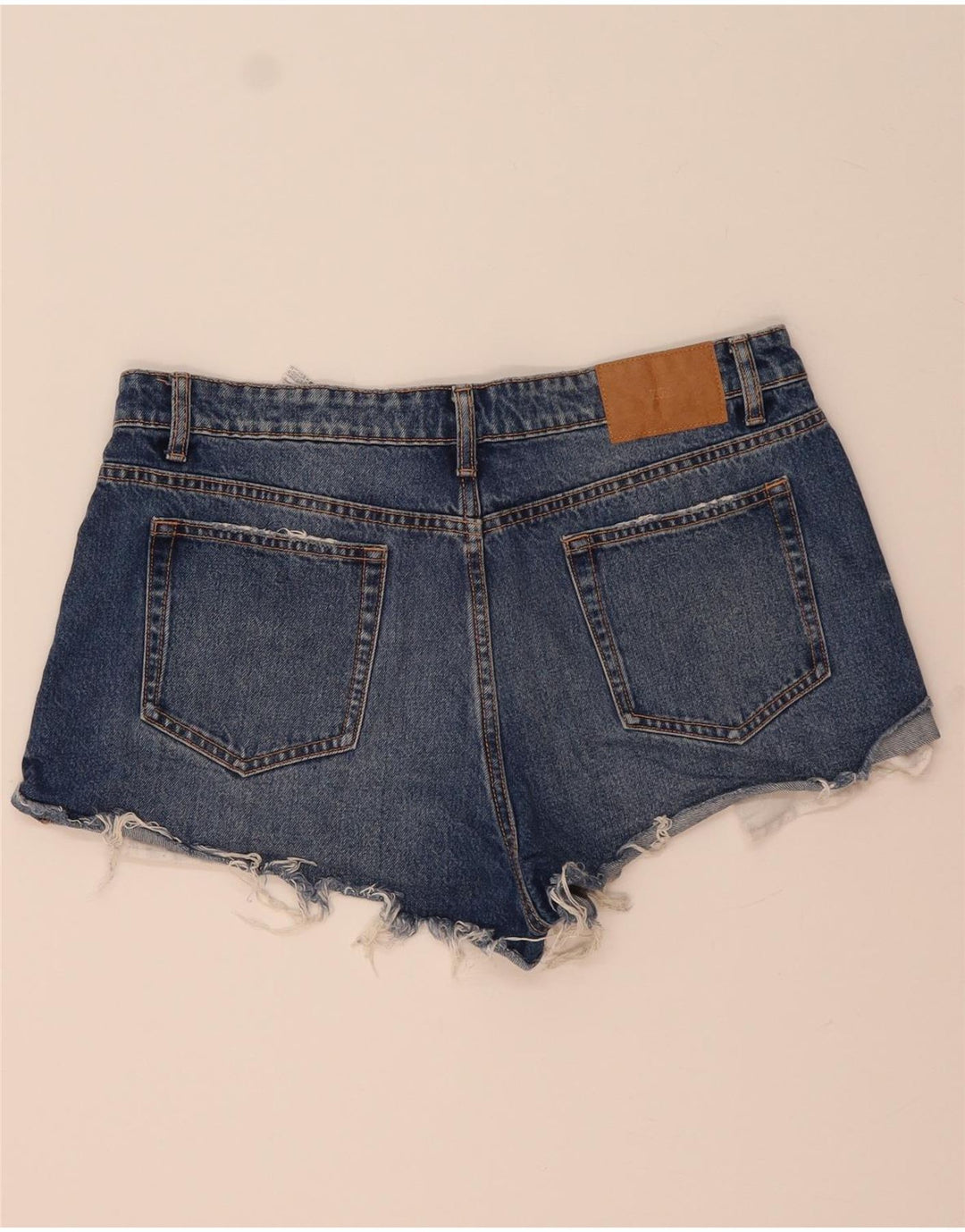 Zara Damen Jeansshorts EU 44 XL W34 Blaue Baumwolle
