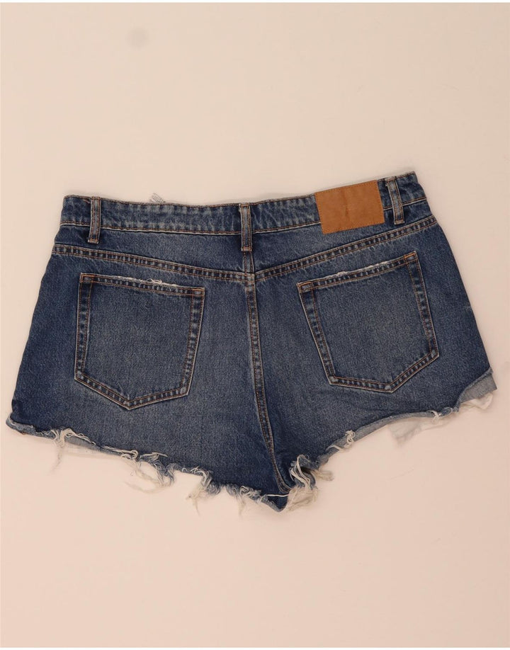 Zara Damen Jeansshorts EU 44 XL W34 Blaue Baumwolle
